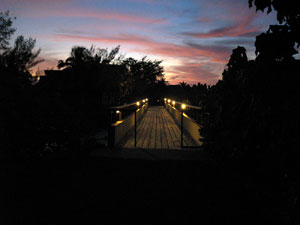 InterContinental Resort and Spa Moorea - Bridge at Night